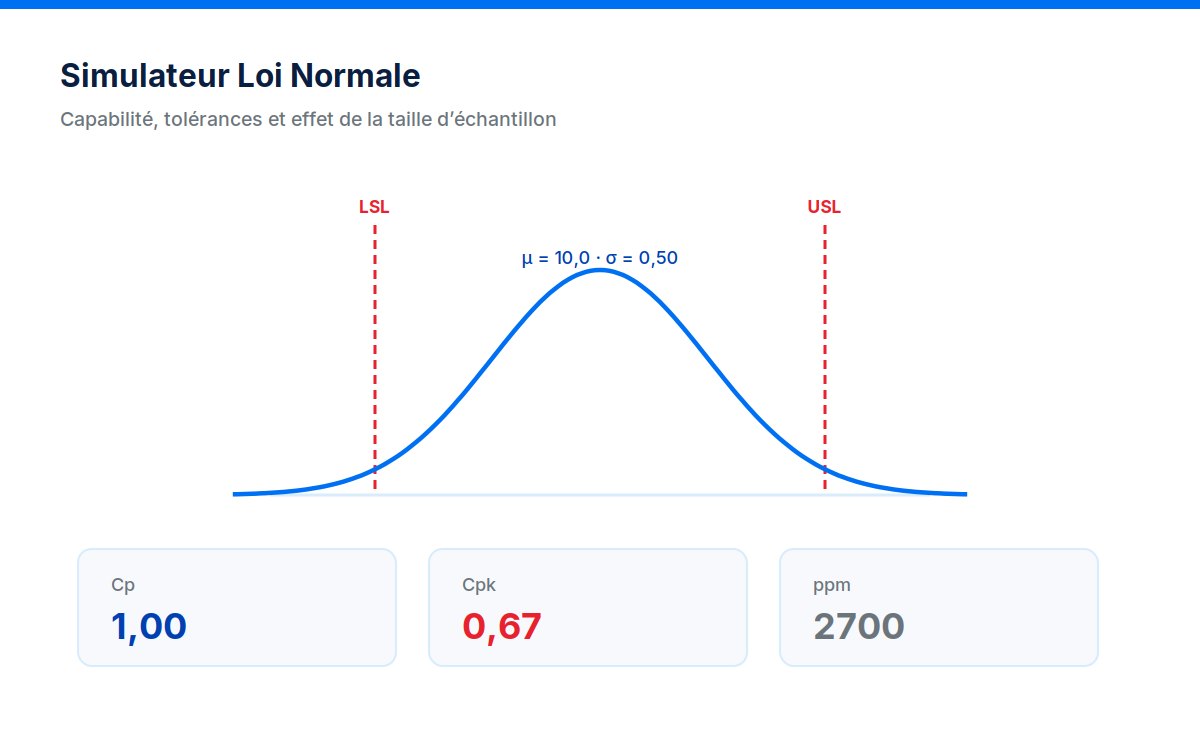 Schéma explicatif de Simulateur Loi Normale